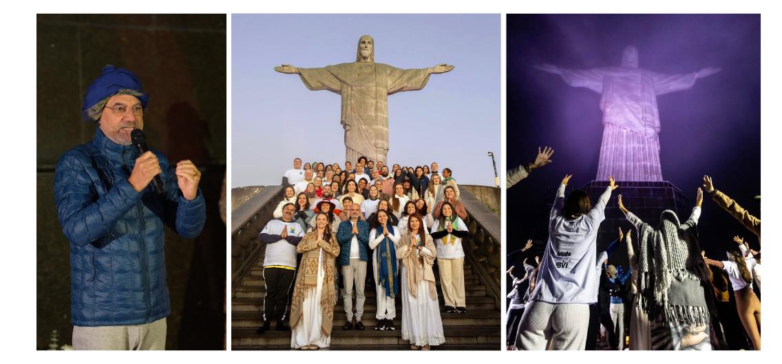 Yoga session at Christ the Redeemer, Rio de Janeiro